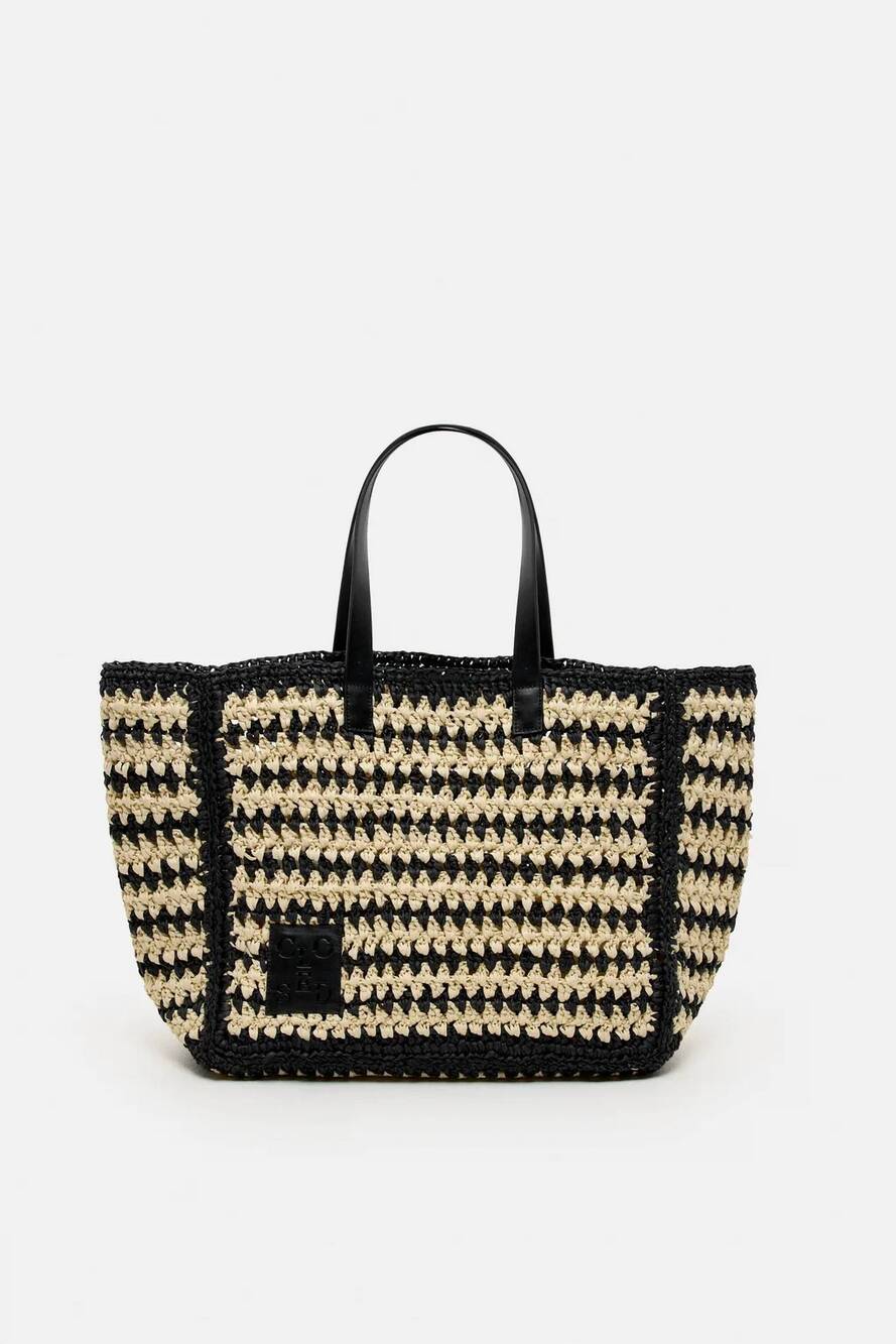 NEW CLOSED woven bag in black